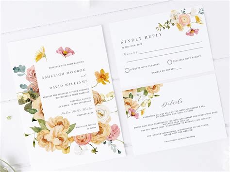 13 Wedding Invitation Templates You Can Download & Print .